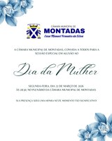 Câmara de Montadas convida população para Sessão Especial em homenagem ao Dia da Mulher
